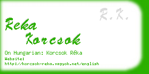reka korcsok business card